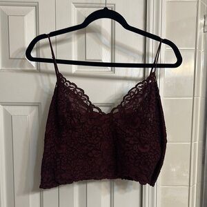 EXPRESS SIZE XL Lace Burgundy Camisole NWT